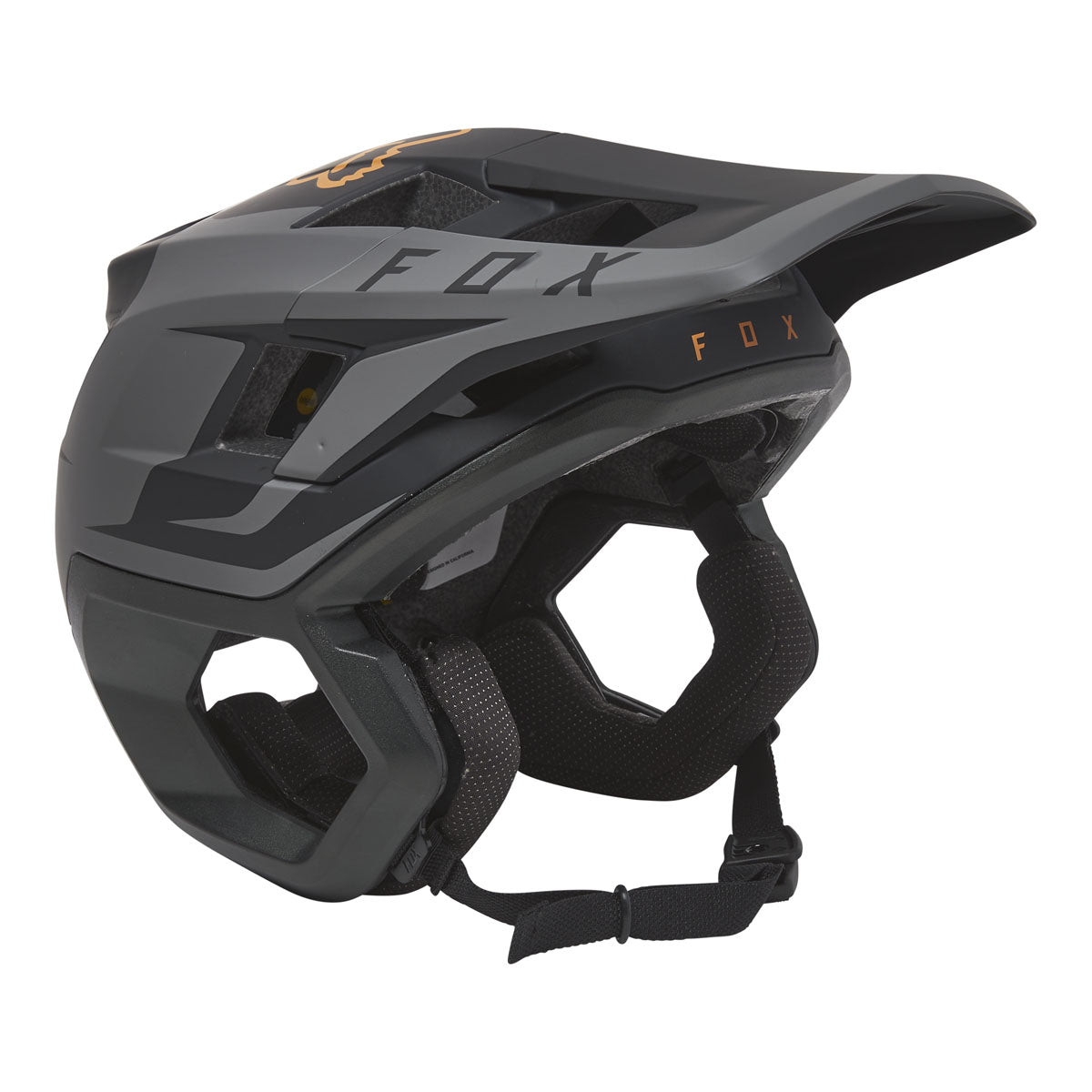 Fox Racing Dropframe Pro Helmet Sideswipe - Black/Gold