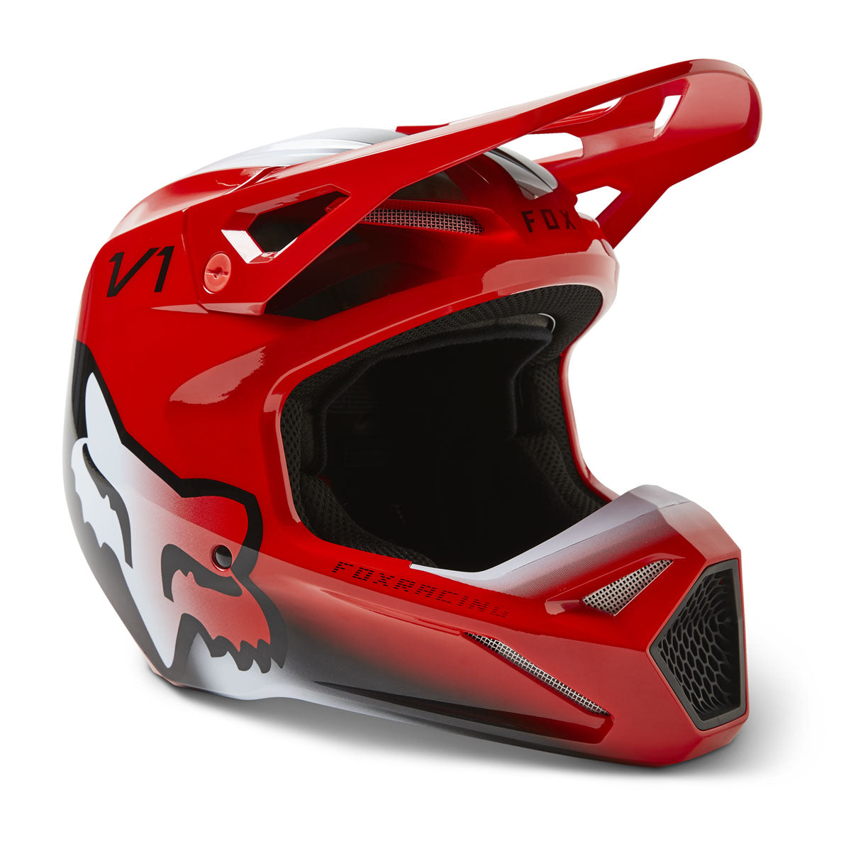 Fox Racing V1 Toxsyk Helmet - Flo Red