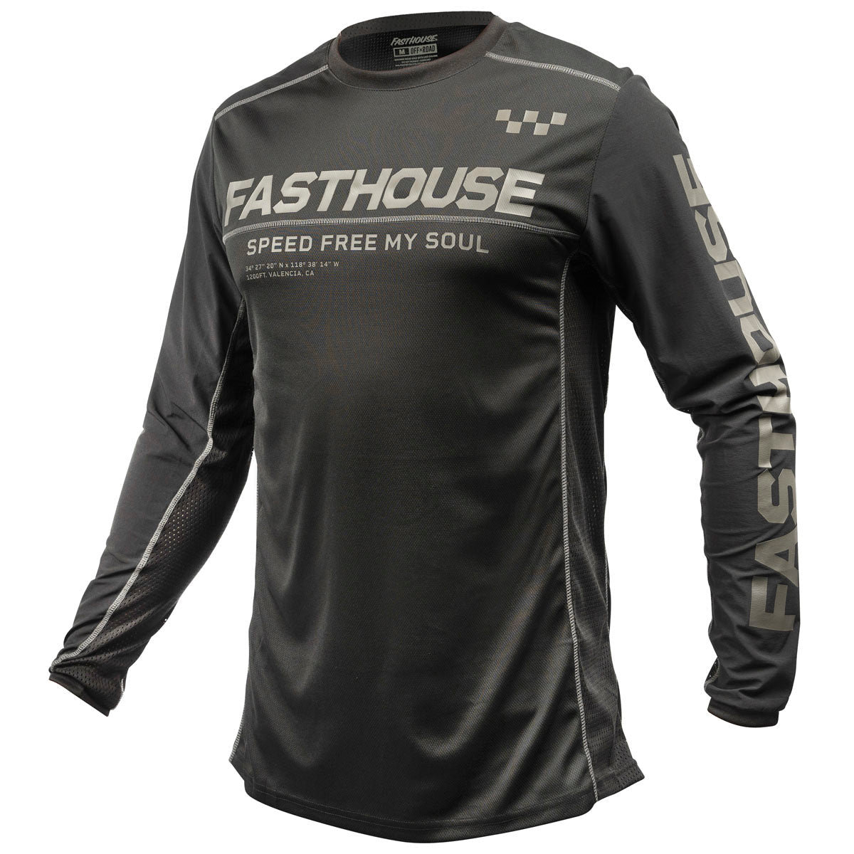 Fasthouse Off Road Sand Cat Jersey - Black/Black