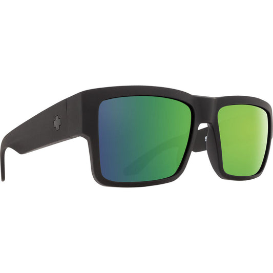 Spy Cyrus Polarized Sunglasses - Soft Matte Black / Happy Bronze Polar w/ Green Spectra Mirror