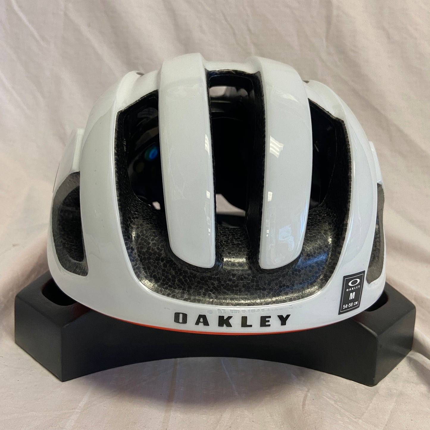 Oakley Aro 3 Cycling Helmet White Neon Orange Medium (Open Box) - ExtremeSupply.com