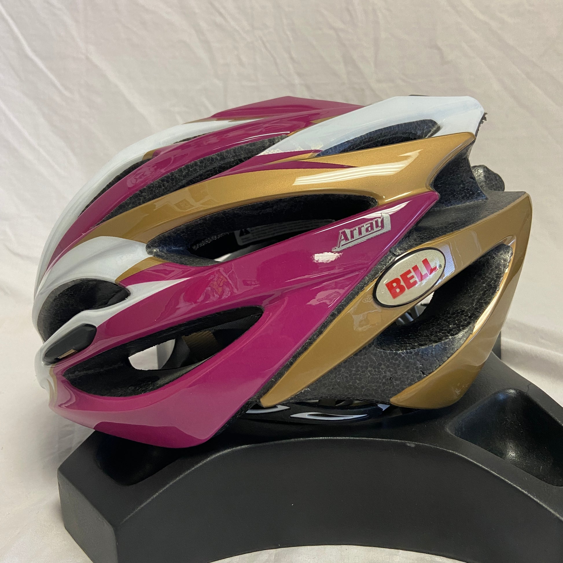 Bell Array Road Helmet Fuchsia / Gold Medium (Open Box) - ExtremeSupply.com