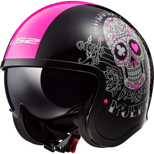LS2 Spitfire Pink Muerte Helmet