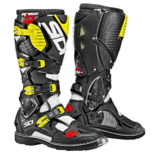 Sidi Crossfire 3 TA Boots - White/Black/Flo Yellow