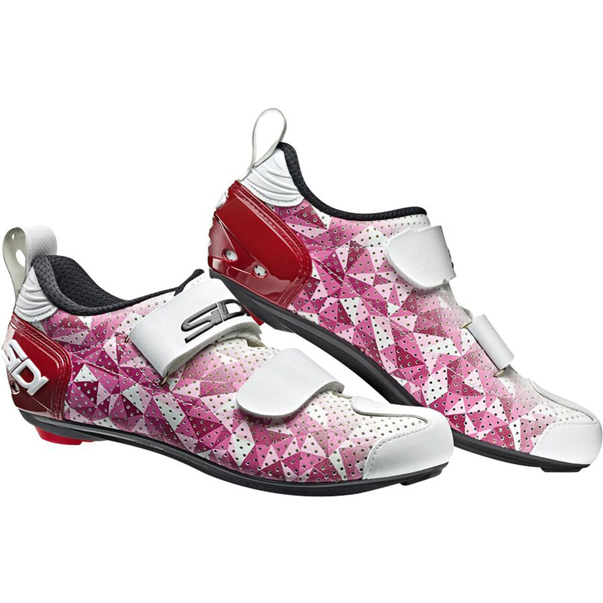 Sidi Womens T-5 Air Triathlon Bicycle Shoes - Rose/Red/White