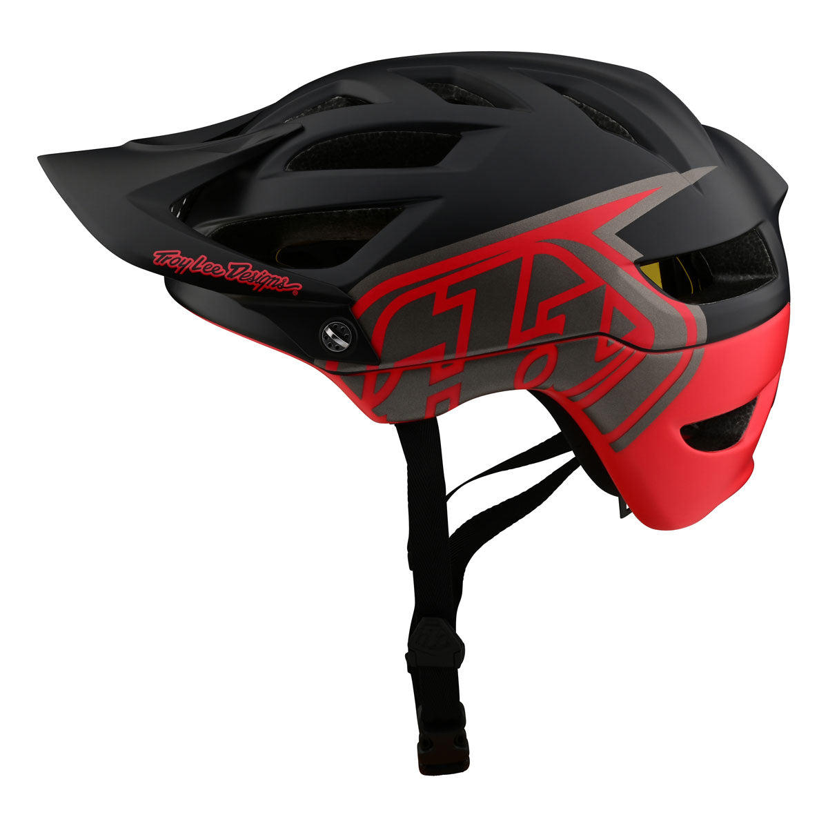 Troy Lee Designs A1 Helmet w/ MIPS (CLOSEOUT) - Classic Black / Red