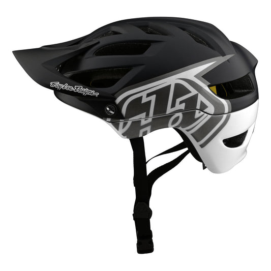 Troy Lee Designs A1 Helmet w/ MIPS (CLOSEOUT) - Classic Black / White