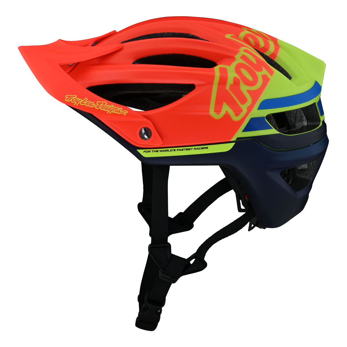 Troy Lee Designs A2 Helmets w/ MIPS - Silhouette Orange / Yellow