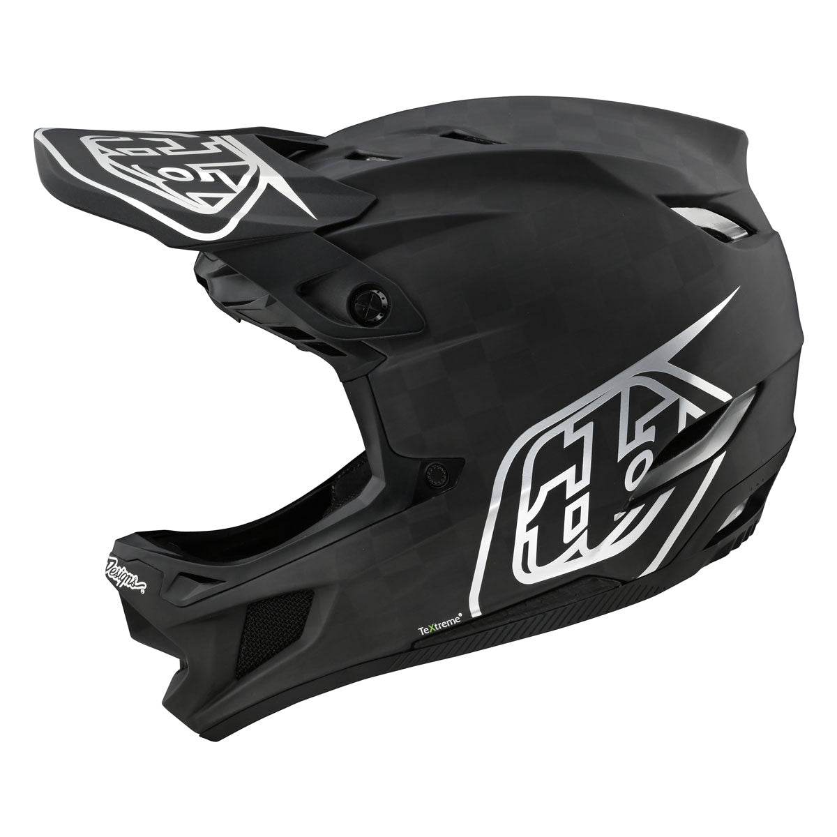 Troy Lee Designs D4 Carbon Helmet - Stealth Black / Silver