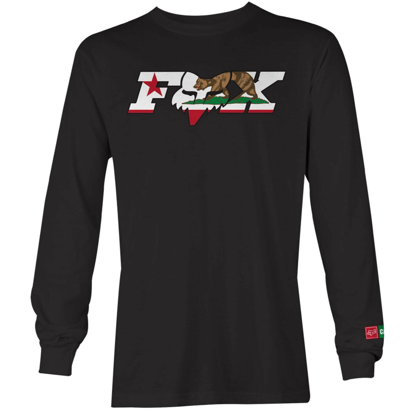 Fox Racing California Flag Long Sleeve Tee - Black