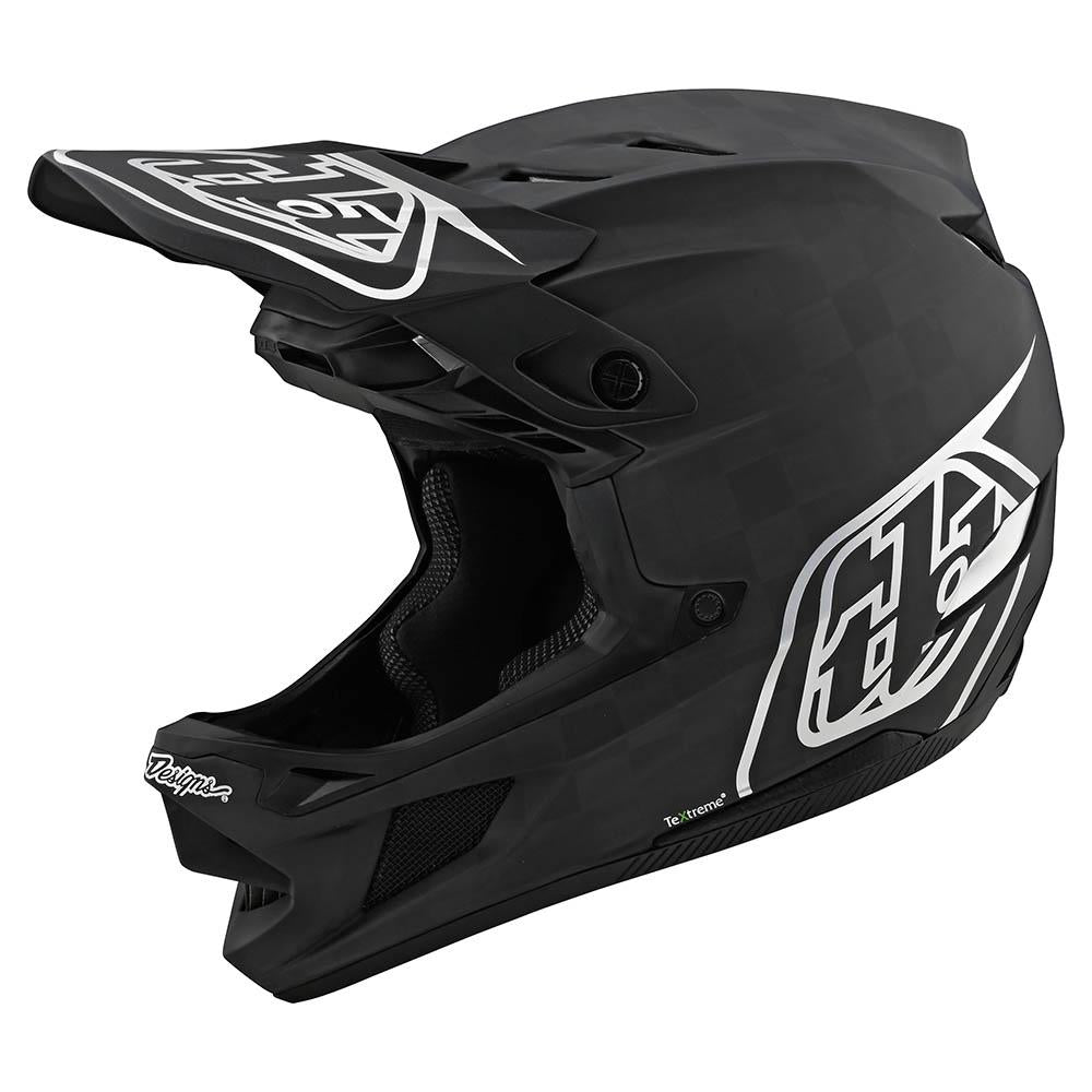 Troy Lee Designs D4 Carbon MIPS Stealth Helmet - Black/Silver